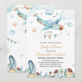 Avion C'est un Baby shower garçon Invitation (Devant / Derrière)