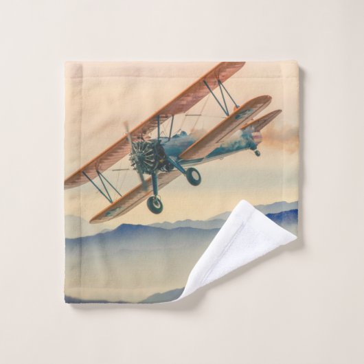 Avion d'hélice à double étage (Gant de toilette)