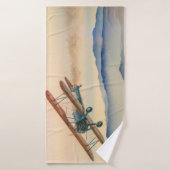 Avion d'hélice à double étage (Serviette de bain)