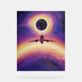 Avion en ville de vol et éclipse (Recto)