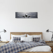 Avion En Vol Avec Nuages Toile Panoramique (Insitu(Chambre))