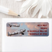 AVION - ÉTIQUETTES D'ADRESSE DE RETOUR (En situation)