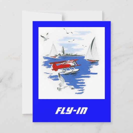 Avion Floatplane Avion Volant Dans Invitations (Devant)