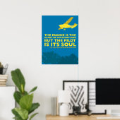 Avion inspirant et affiche volante (Bureau à domicile)