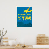 Avion inspirant et affiche volante (Cuisine)