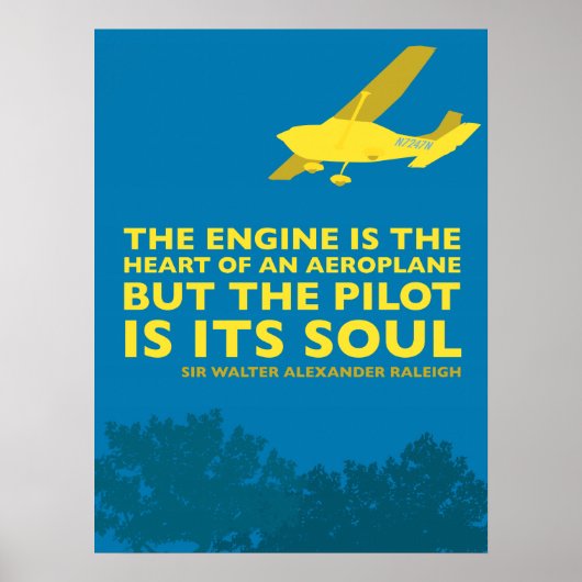 Avion inspirant et affiche volante (Devant)
