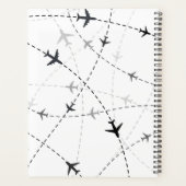 Avion noir et gris, simple, minimaliste (Dos)