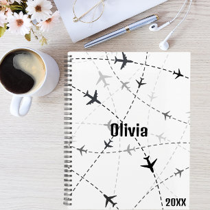 Avion noir et gris, simple, minimaliste