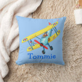 Avion nommé d'enfants - coussin customisé (Couverture)