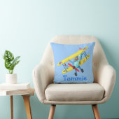 Avion nommé d'enfants - coussin customisé (Chaise)