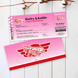 Avion Passe-Passe Couples Douche Invitation