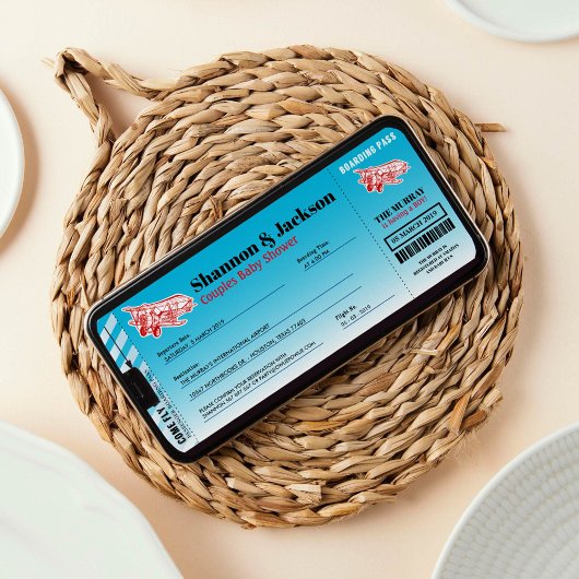 Avion Passe-Passe Couples Douche Invitation