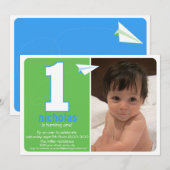 Avion photo Hip Paper Un an Invitation photo 2 (Devant / Derrière)