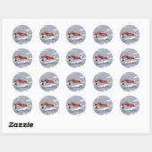 avion ronde sticker (Vel)