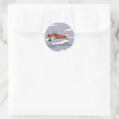 avion ronde sticker (Tas)