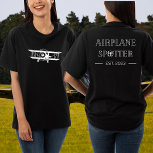Avion Spotter Est. 20xx T-shirt aviation personnal