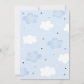 Avion Stars Nuages Garçon Baby shower Invitation (Dos)