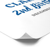 Avion Theme Boy 2e Affiche de bienvenue d'annivers (Coin)