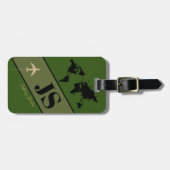 Avion Travel Green Bagagelabel (Voorkant horizontaal)