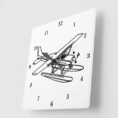 Avion très Cool sur flotteurs Horloge murale (Angle)
