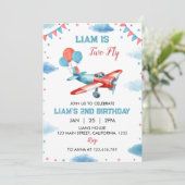 Avion vintage Anniversaire Invitation Vol (Debout devant)