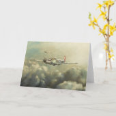 Avions - carte de voeux de mustang de P51D (Fleur jaune)