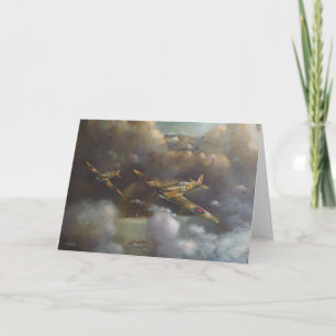 Avions - carte de voeux de Spitfire