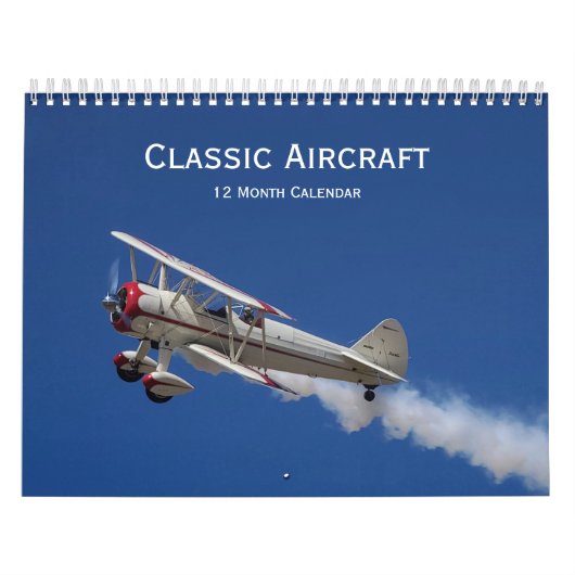 Avions Classiques - Calendrier 12 Mois (Protection)
