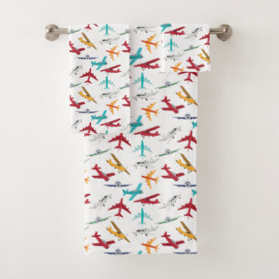 Avions colorés Motif Salle de bain pour enfants