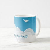 Avions en papier au-dessus des nuages Café Mug (Devant droit)