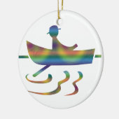 Aviron dans un ornement de petit bateau (Gauche)