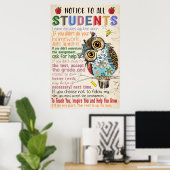 Avis À Tous Les Étudiants Affiche En Classe (Bureau à domicile)