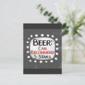 Avis de bière 5 étoiles Carte postale (Debout devant)