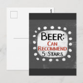 Avis de bière 5 étoiles Carte postale (Devant / Derrière)