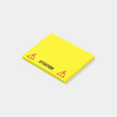 Avis de mise en garde jaune Notes Post-it® (Incliné)