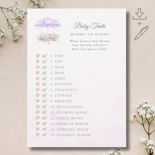 Avis de printemps Bébé Traits Carte