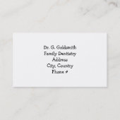 Avis de rendez-vous dentaire (Dos)