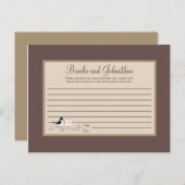 Avis Écrit Carte Mariage Birds Bride Groom (Devant / Derrière)