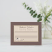 Avis Écrit Carte Mariage Birds Bride Groom (Debout devant)