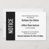 Avis en gras, Faire-part Mariage repoussé (Devant)