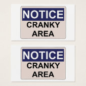 Avis Humour de secteur de Cranky (Devant & derrière)