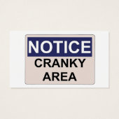 Avis Humour de secteur de Cranky (Dos)