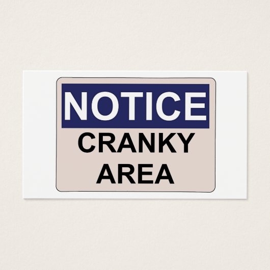 Avis Humour de secteur de Cranky (Devant)