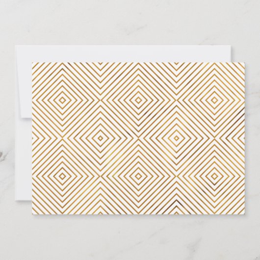 Avis Mariage Annulé Carte de script Gold Hearts (Dos)