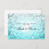 Avis mariage Carte Beach Ombre Bokeh Lumières (Devant / Derrière)