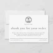 Avis Merci Commande Emballage Entreprise Logo (Devant)