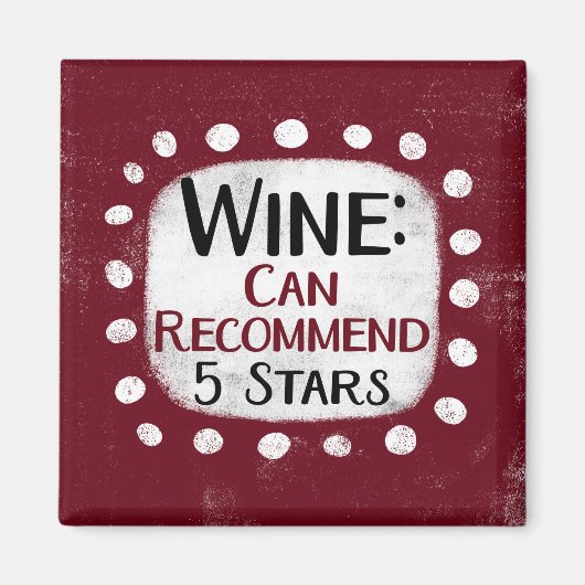 Avis sur le vin 5 étoiles Refrigerator Magnet (Devant)