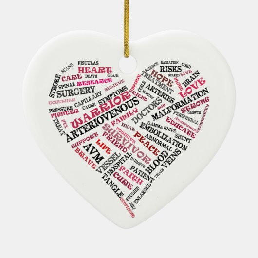 AVM Awareness Heart Ornament (Achterkant)