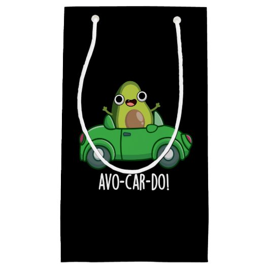 Avo-car-do Grappige Avocado Puns Donker BG Klein Cadeauzakje (Voorkant)