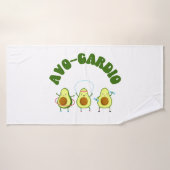 Avo-Cardio Funny Avocado Fitness (Serviette de bain)